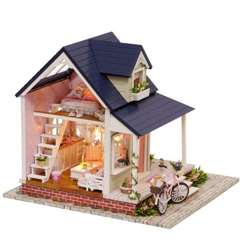  HMANE DIY Dollhouse Kit Miniature Furniture 3D Assembly Creative House with Light Best Birthday Gift for Women and Girls - Sunlight Greenhouse