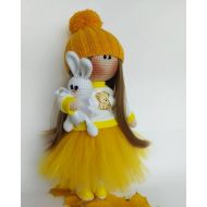 /HMDOLLSforLOVE Baby Mila , knitted doll, interior doll.