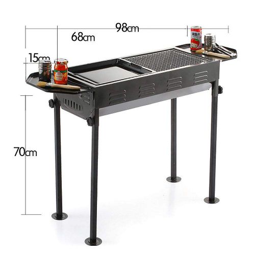  HMJY Outdoor BBQ Stand, Camping Stove Grill, 5 People Charcoal Smokeless Grill, Wild Barbecue Appliances Full Set