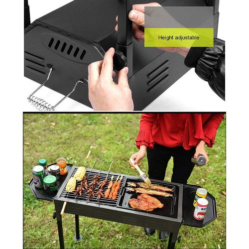  HMJY Outdoor BBQ Stand, Camping Stove Grill, 5 People Charcoal Smokeless Grill, Wild Barbecue Appliances Full Set