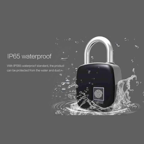  HMJY Smart Fingerprint Padlock, Portable Anti-Theft Door Lock, Dormitory Cabinet Lock, Travel Lock