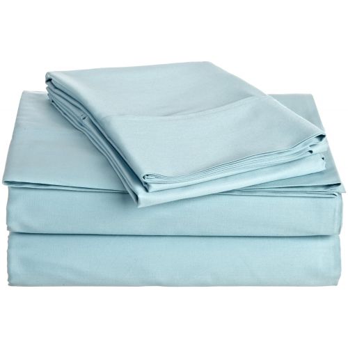  HN International Group, Inc HN International Group Castle Hill 500 Thread Count 100-Percent Egyptian Cotton Solid Set, Extra Soft-Breathable & Cool Sheets-Hypoallergenic, Queen, Aq