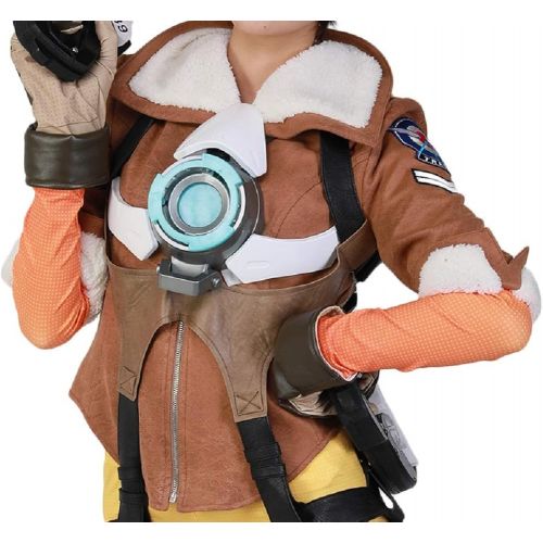  HNNS Womens OW Tracer Lena Oxton Cosplay Halloween Game Costume Full Battle Suit JacketGlovesPants