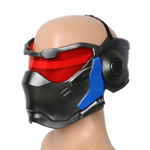  HNNS OW Soldier 76 Weapon Mask Cosplay Jack Morrison Led Light Helmet Game Anime Costume Accessory Prop