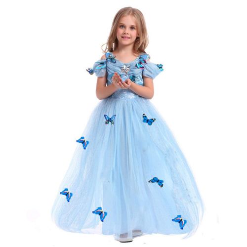  HNXDYY Princess Cinderella Dress Girls Party Carnival Fancy Costume