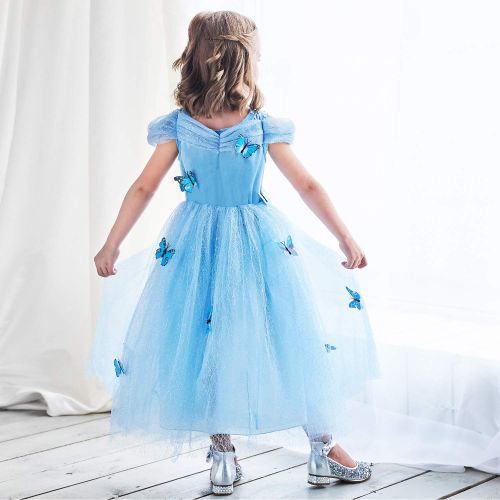  HNXDYY Princess Cinderella Dress Girls Party Carnival Fancy Costume