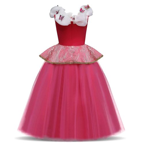  HNXDYY Girls Princess Cosplay Cinderella Costume Birthday Party Butterfly Outfit 3-8 Years Kids Fancy Dress