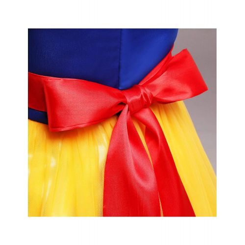  HNXDYY Grils Princess Dress Snow White Cotume Halloween Party Carnival Fancy Dress up