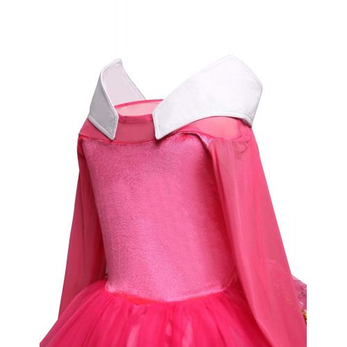  HNXDYY Aurora Princess Dress Girls Party Carnival Cosplay Fancy Costume