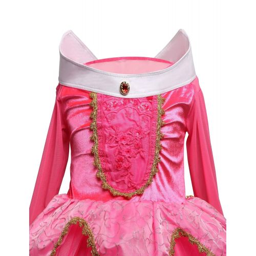  HNXDYY Aurora Princess Dress Girls Party Carnival Cosplay Fancy Costume