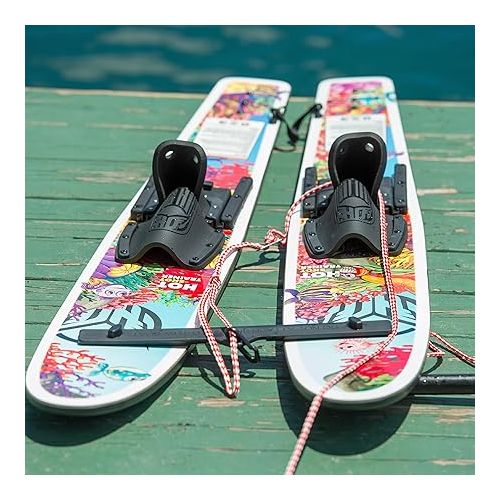  HO Sports Hot Shot Kids Water Ski Trainers with Bar & Rope - Ultimate Training Water Skis System, 48”, Youth and Kids up to 70 lbs