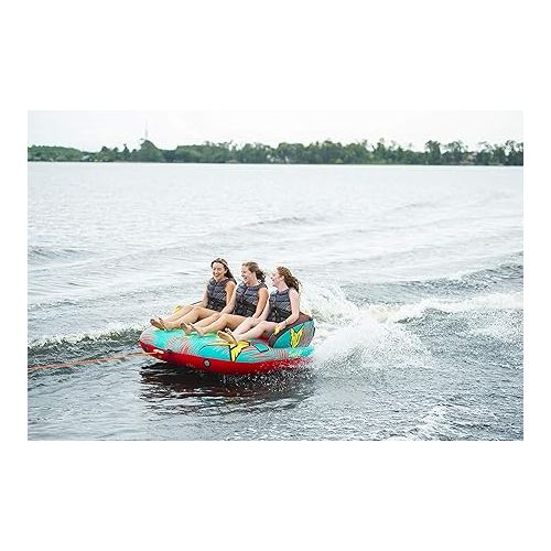  HO Sports Laguna 3-Person Multi-Directional Ride-On Chariot and Couch Style Towable Tube with Attachments