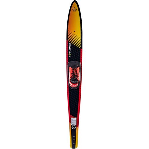  HO Sports Burner Combo Waterskis with Blaze Bindings, 140 lbs+, Max Speed 26 mph, Gold/Black