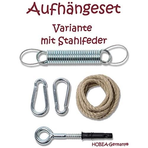  Besuchen Sie den HOBEA-Germany-Store HOBEA-Germany Hangesessel Aufhangung, Befestigungsset, Hangesessel Zubehoer, Befestigung mit Stahlfeder Aufhangungsset