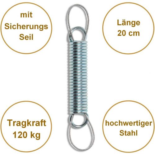  Besuchen Sie den HOBEA-Germany-Store HOBEA-Germany Hangesessel Aufhangung, Befestigungsset, Hangesessel Zubehoer, Befestigung mit Stahlfeder Aufhangungsset