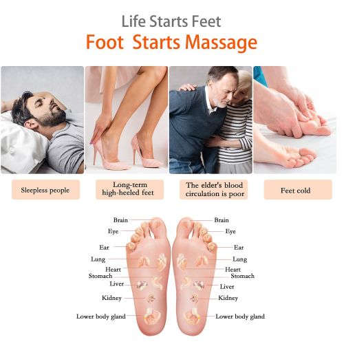  HOBFU Shiatsu Foot Massager with Switchable Heat Function and Deep-Kneading Massage Relief for Home Office Use