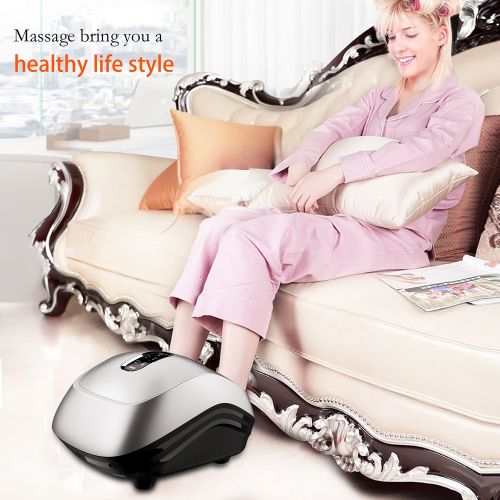  HOBFU Shiatsu Foot Massager with Switchable Heat Function and Deep-Kneading Massage Relief for Home Office Use