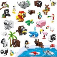 HOGOKIDS 30 Packs Party Favors for Kids - 867PCS Animals Building Blocks Sets for Classroom Prizes Goodie Bag Fillers Stocking Stuffers Birthday Valentines Easter Gifts for Kids Boys Girls 6+