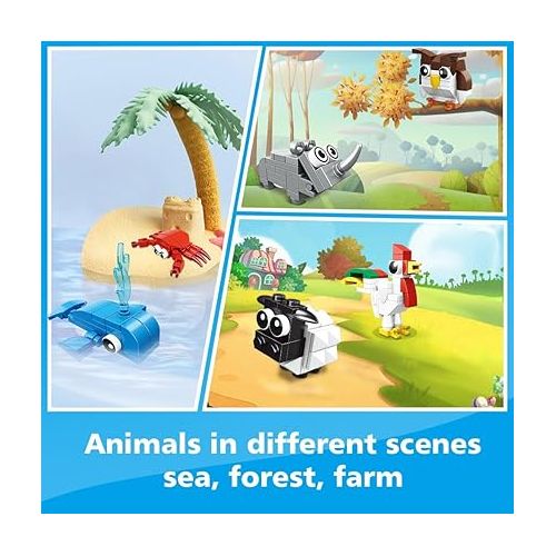  HOGOKIDS 30 Packs Party Favors for Kids - 867PCS Animals Building Blocks Sets for Classroom Prizes Goodie Bag Fillers Stocking Stuffers Birthday Valentines Easter Gifts for Kids Boys Girls 6+