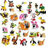 HOGOKIDS Party Favors for Kids, 30 Kinds of Animals Building Block Toy 20 Pack, Easter Gifts Goodie Bags Stocking Stuffer Classroom Prizes Building Set, Birthday Gift for Boys Girls Ages 4-12+