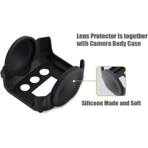  Protective Lens Cover for Garmin Virb 360 Camera, Silicone Case for Garmin Virb 360 Rugged Waterproof 360-degree Camera by HOLACA