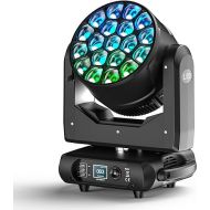 HOLDLAMP Moving Heads DJ Light LED 19x40W Stage Lights Professional, DJ Lighting Sound Activated with Remote & DMX Control for Disco Party Bar Performance Birthday Christmas Holiday (1 Pack)