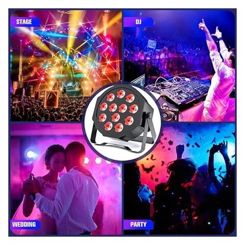  Rechargeable Par Lights Uplights RGBWA+UV 6-in-1 LED Battery Powered Stage Lights, HOLDLAMP DJ Lights Sound Activated with Remote & DMX Control for Festival Party Event Wedding Bar (8 Packs)