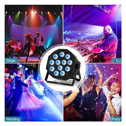  Rechargeable Par Lights RGBW 4-in-1 LED Uplights Battery Powered Stage Lights, HOLDLAMP DJ Lights Sound Activated with Remote & DMX Control for Festival Party Event Wedding Bar (8 Packs)