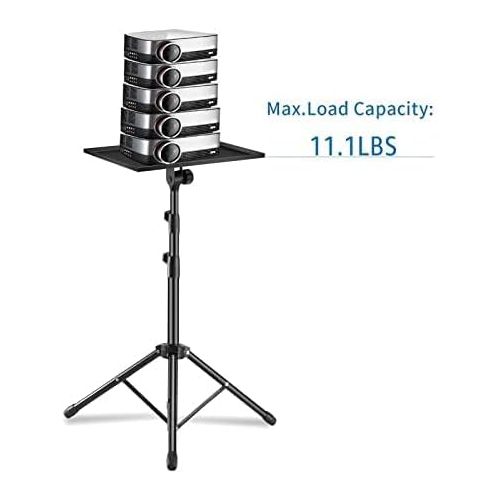  [아마존베스트]HOLDOOR Laptop Tripod, Laptop Stand Adjustable Height 17.7 to 47.2 Inch with Gooseneck Phone Holder, Portable Projector Stand Tripod, Detachable Computer DJ Equipment Holder Mount