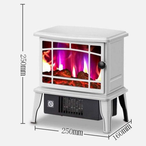  HOLPPO URG Electric Fireplace Stove with Flame Effect Wood Burner Portable Freestanding Indoor Stove 1500W, URG (Color : White)