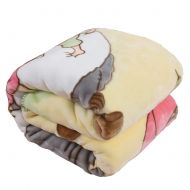 HOLY HOME Kid’s Cloud Blanket Double Faced Ultra Soft Coral Flannel Printing Bedclothes Anime Totoro 44x55 Beige
