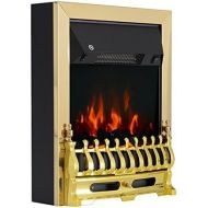Homcom Electric Fireplace, golden, 820 043