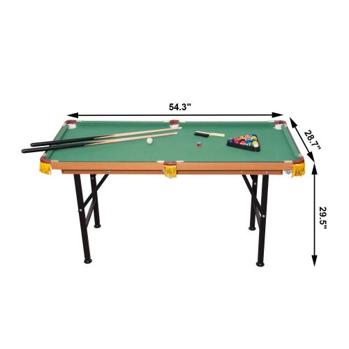  HOMCOM 4.5 Portable Folding Compact Mini Billiards Table with Full Game Accessory Set