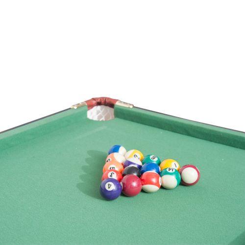  HOMCOM 4.5 Portable Folding Compact Mini Billiards Table with Full Game Accessory Set