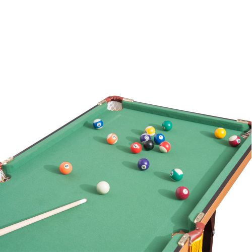  HOMCOM 4.5 Portable Folding Compact Mini Billiards Table with Full Game Accessory Set