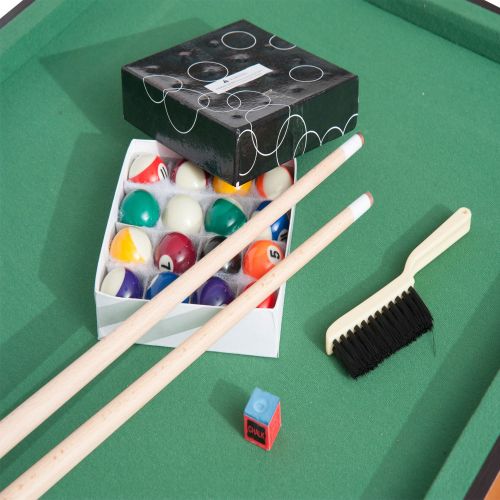  HOMCOM 4.5 Portable Folding Compact Mini Billiards Table with Full Game Accessory Set