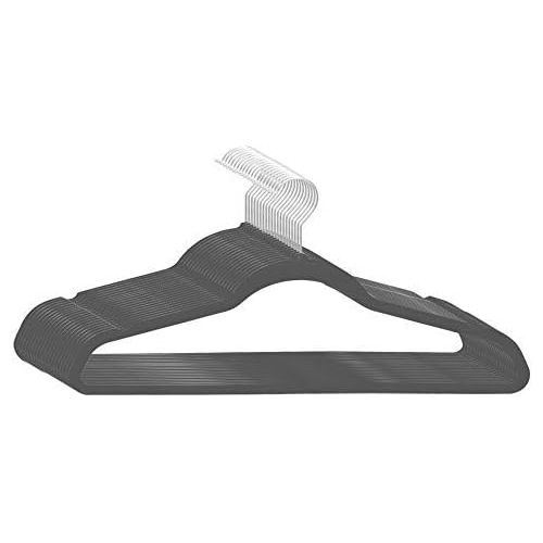  Home Expressions Premium Velvet Hangers (Pack of 20) - Ultra Thin No Slip Velvet Suit Swivel Hangers - 21 Extra Wide Strong Velvet Hangers - Space Saving Clothes Hangers - 21x0.2x1