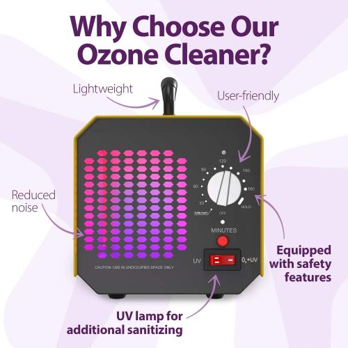  Home Sanitizer Solutions Ozone Generator for Home and Commercial Use - Sterilizes Air with Sanitizing Effect - 10,000mg/h, O3 Air Purifier and Ionizer Machine