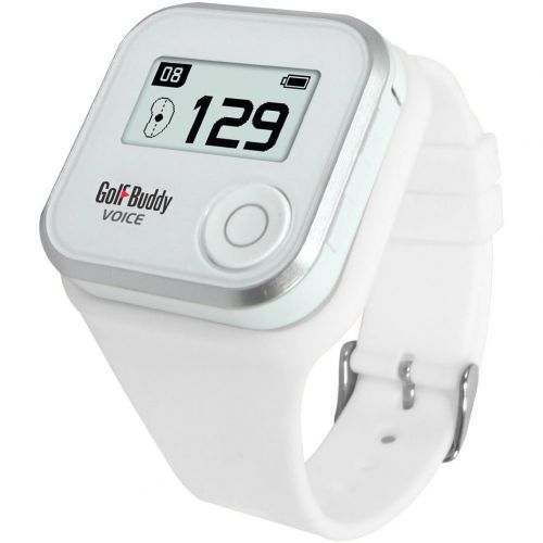  HOMEBOYMALL Golf Buddy Voice Plus GPS Range Finder GolfBuddy GPS Rangefinder with Wristband White Audio Distance& Quick English Manual & Free Gift tape measure