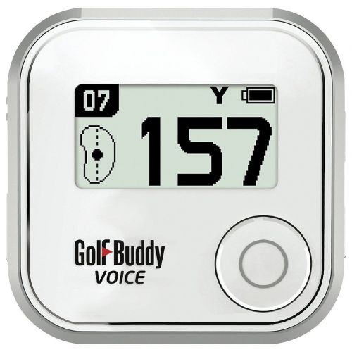  HOMEBOYMALL Golf Buddy Voice Plus GPS Range Finder GolfBuddy GPS Rangefinder with Wristband White Audio Distance& Quick English Manual & Free Gift tape measure