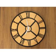 HOMECEPT Homecept - Handmade Wood Rustic Wall Clock, Wooden Clock