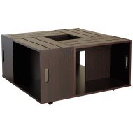 HOMES: Inside + Out ioHOMES Trenton Crate Coffee Table, Espresso