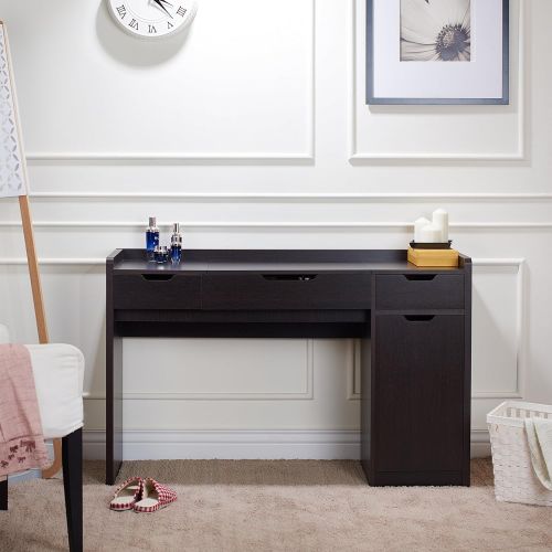  HOMES: Inside + Out ioHOMES Krister Modern Vanity Table, Espresso