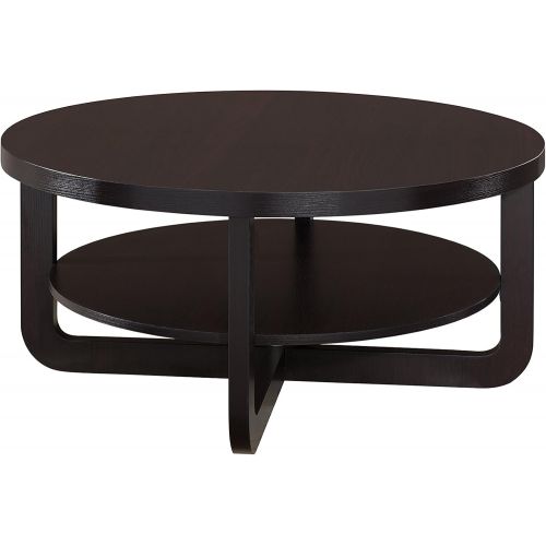  HOMES: Inside + Out ioHOMES Hovacs Modern Round Coffee Table, Cappuccino