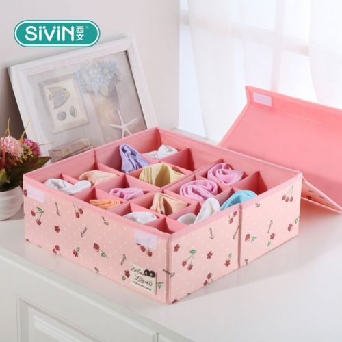  HOMESGU 3 Set Adjustable Storage Box Fabric Storage Bins Foldable Closet Underwear Organizer Drawer Divider kit for Underwear Bras Socks Ties(Set(Bra Box+16-Grid+24-Grid), Dot Pink