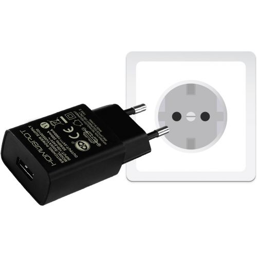  [아마존베스트]HomeSpot Compact universal USB charger / power supply / 5V1A with EU plug for iPhone, iPad, Samsung Galaxy, Nexus, HTC, Motorola, LG and other USB devices (charger only)