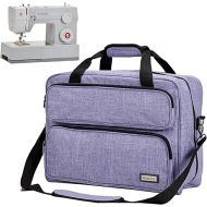 HOMEST Sewing Machine Carrying Case, Universal Tote Bag with Shoulder Strap Compatible with Singer, Brother, Janome, Purple (Patent Design)