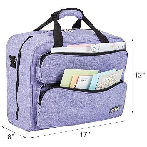  HOMEST Sewing Machine Carrying Case, Universal Tote Bag with Shoulder Strap Compatible with Singer, Brother, Janome, Purple (Patent Design)