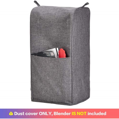  HOMEST Blender Dust Cover with Accessory Pocket Compatible with Ninja Foodi, Grey (Patent Pending)