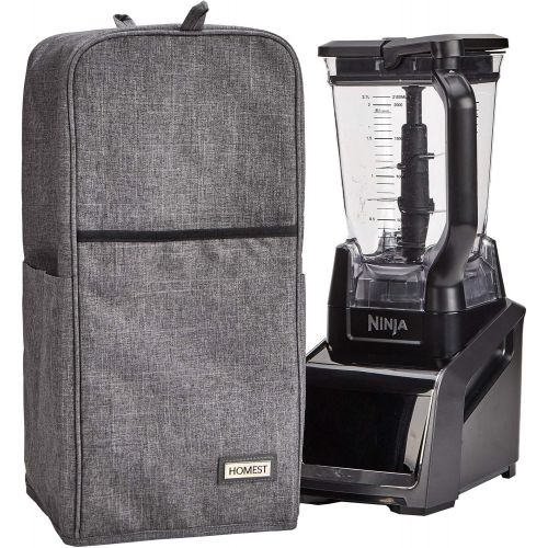  HOMEST Blender Dust Cover with Accessory Pocket Compatible with Ninja Foodi, Grey (Patent Pending)